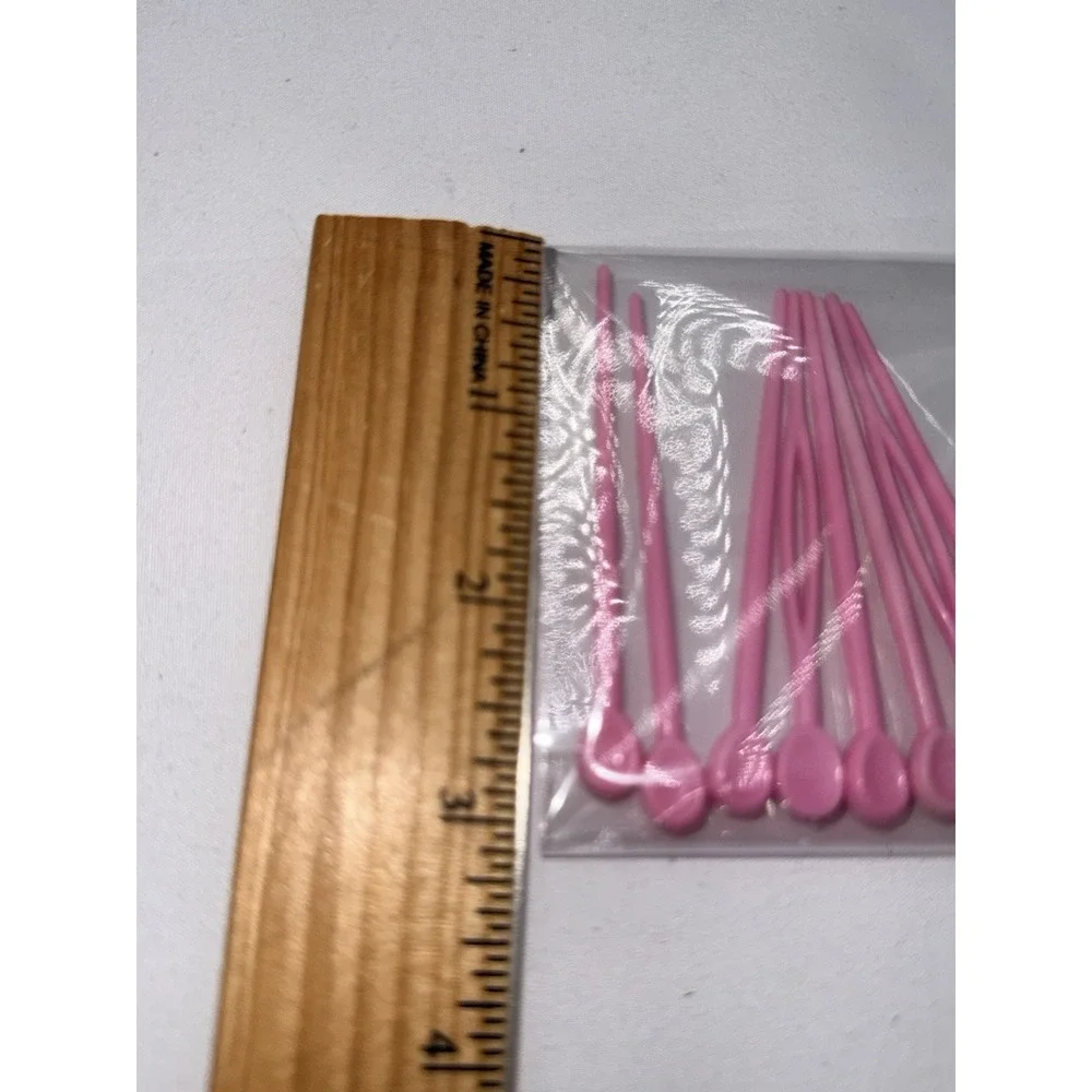 Hair Pins for Curlers Rollers Picks Plastic Mixed Lot White Pink Cream 50 +